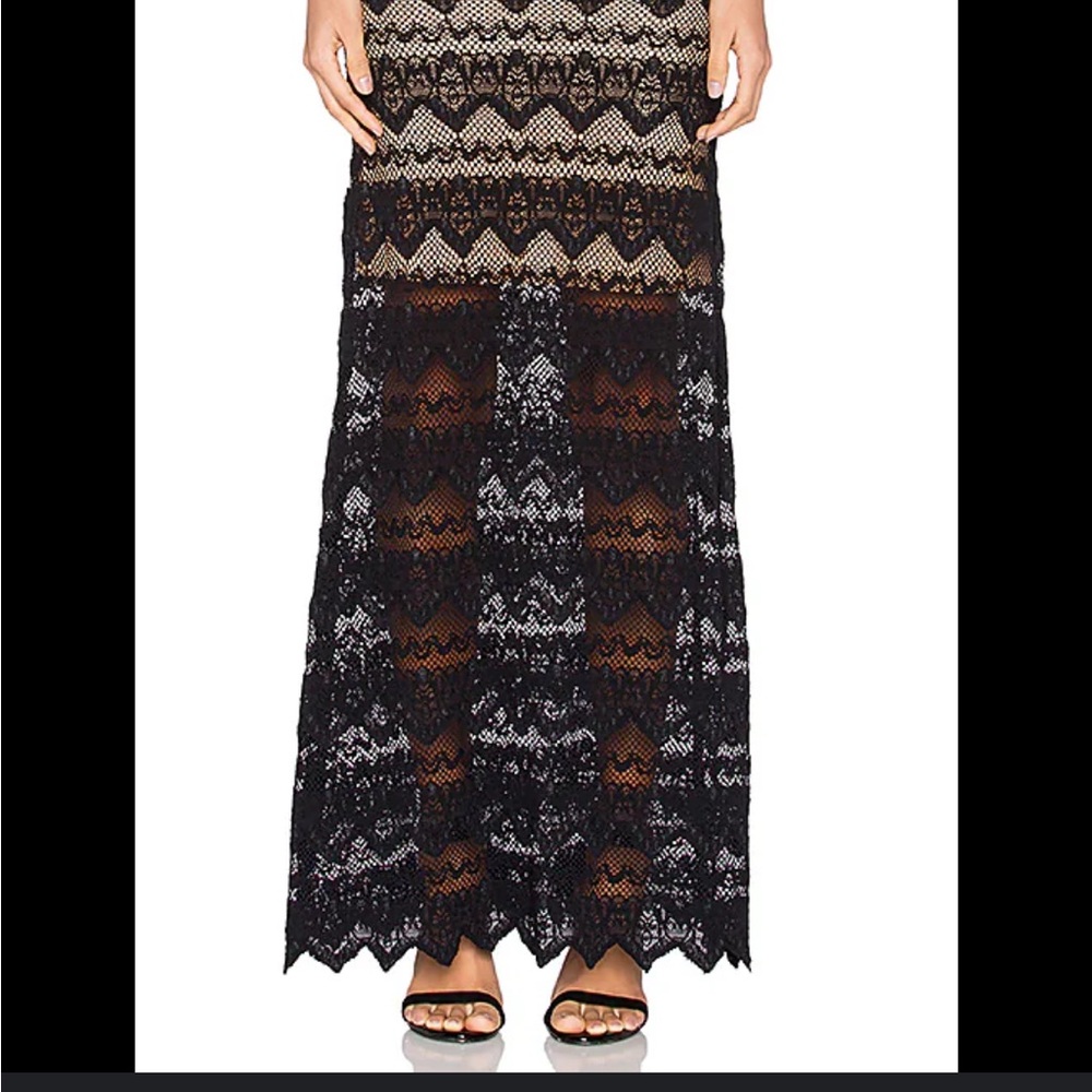 Nightcap Black Lace Maxi Skirt Size 2